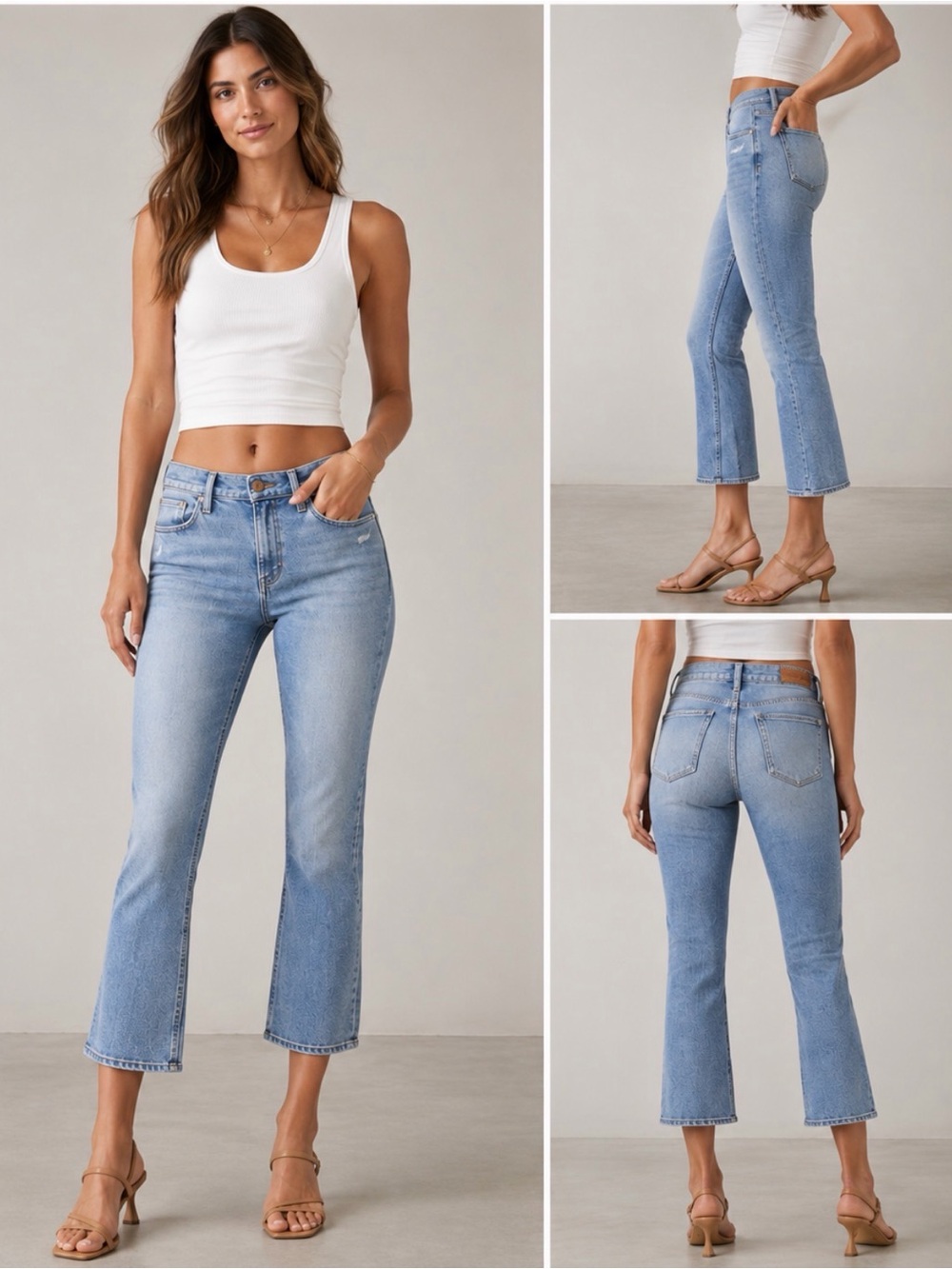 Lucky Brand Jeans Mid Rise- Crop Mini Boot